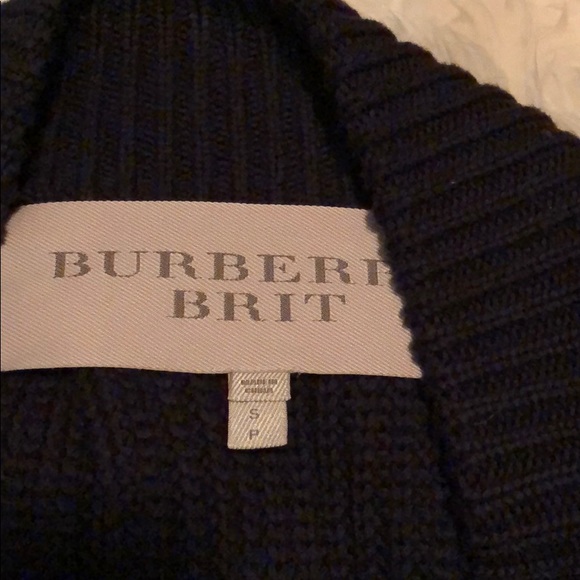 Burberry Black Women's heavy knit zip cardigan Sweater - Picture 3 of 4